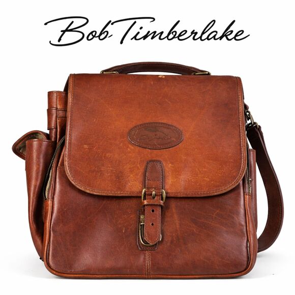 Bob Timberlake Other - Vintage Bob Timberlake Leather Messenger Briefcase Satchel Brown Laptop Bag